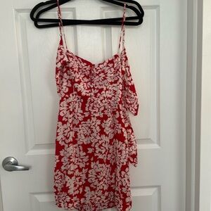 Free People Sundress, Red White Floral, XS